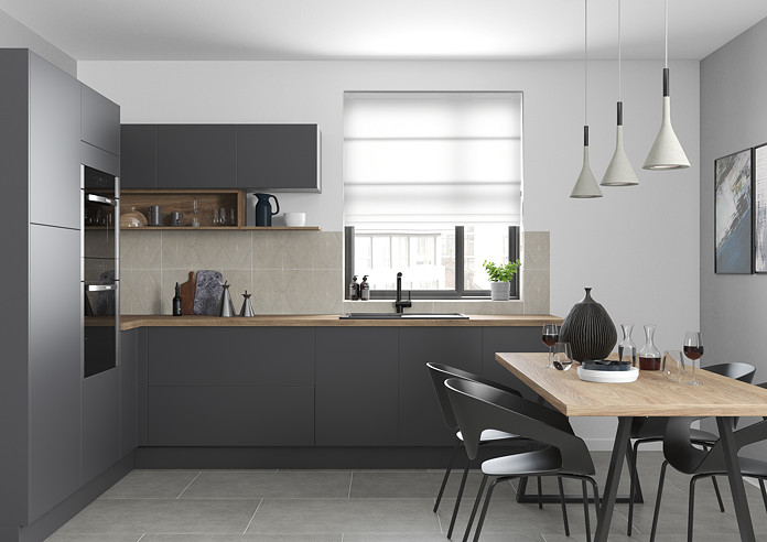 Faux Suede, White - Twist&Fit Roman Blind - Image 5